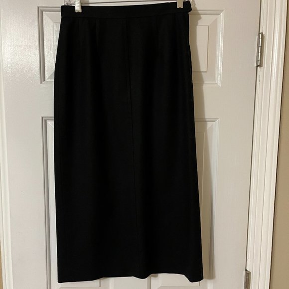 Vintage Pendleton Black Wool Pencil Skirt Size 6 - Picture 1 of 3